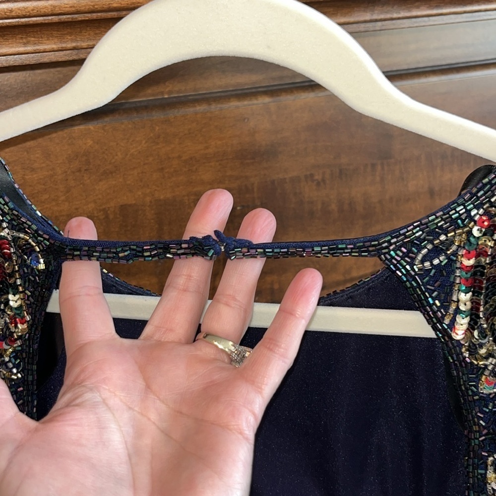 Exquisite fully beaded PRIMAVERA COUTURE long sleeve mini dress formal size 6 - Picture 11 of 16